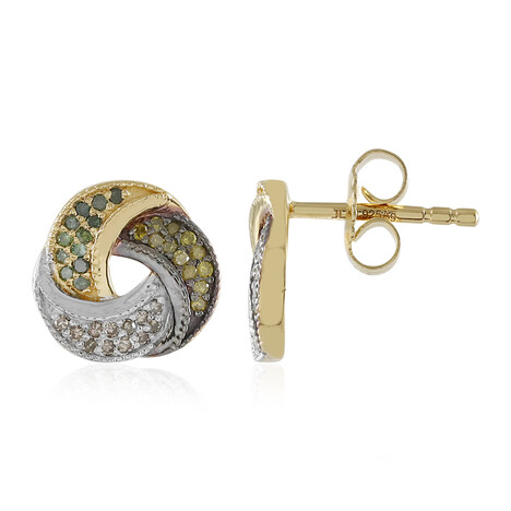 I3 Diamant-Silberohrringe