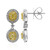 Boucles d'oreilles en or et Diamant SI2 jaune (CIRARI)
