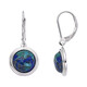 Multi Gem Silver Earrings