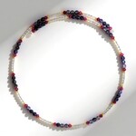 Collana rigida in acciaio con Iolite del Madagascar (Riya)