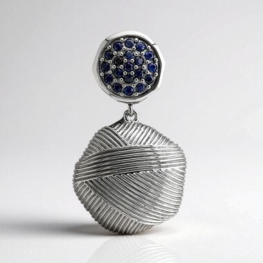 Colgante en plata con Zafiro azul