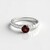 Anello in argento con Zircone Rosso