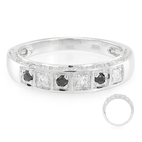 Weißer Saphir-Silberring