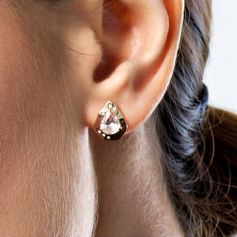 Brazilian Morganite Silver Earrings