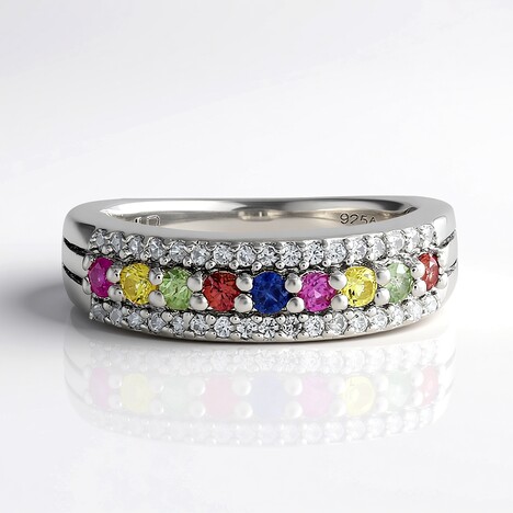 Anello in argento con Zaffiro Rosa
