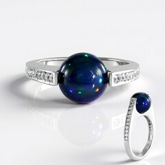 Anello in argento con Opale Mezezo (de Melo Essence)