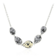 Collana in argento con Diaspro Dalmata