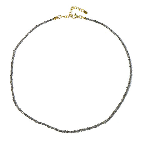 Silberfarbener Diamant-Silberhalskette