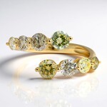 Gouden ring met SI2 Fancy Diamanten (CIRARI)