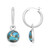 Pendientes en plata con Mosaico de turquesa