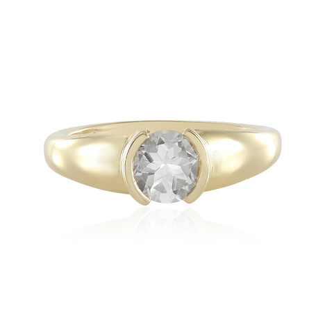 Weißer Topas-Silberring