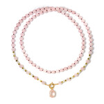 Collana in argento con Quarzo Rosa (Riya)