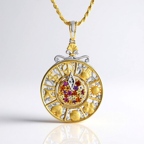 Collana in argento con Citrino Madeira (Gems en Vogue)