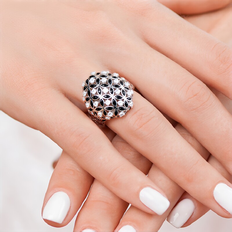 Zircon Silver Ring