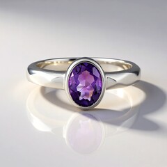 Anello in argento con Ametista Siberiana