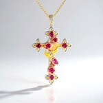 Collier en argent et Rubis de Birmanie (Gems en Vogue)
