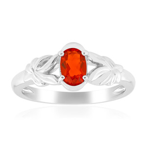 Zilveren ring met een AAA Mexicaanse vuur opaal