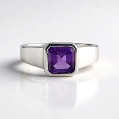 Anello in argento con Ametista Siberiana