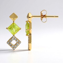 Orecchini in oro con Sfene