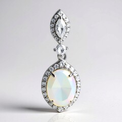 Pendentif en argent et Opale d'Australie