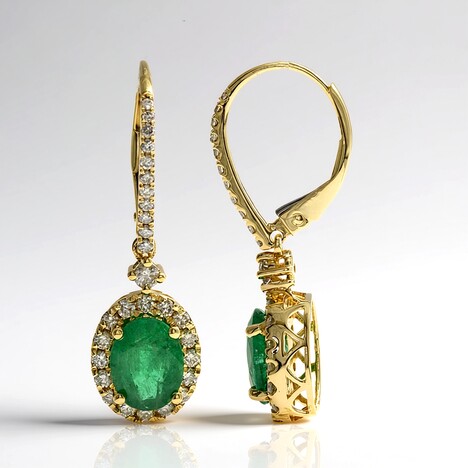 Orecchini in oro con Smeraldo Zambia AAA (CIRARI)