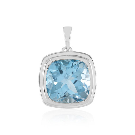 Himmelblauer Topas-Silberanhänger