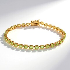 Bracciale in argento con Peridoto della Birmania