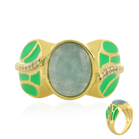 Brasilianischer Aquamarin-Silberring