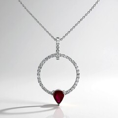 Collana in oro con Rubino Mozambico AAA