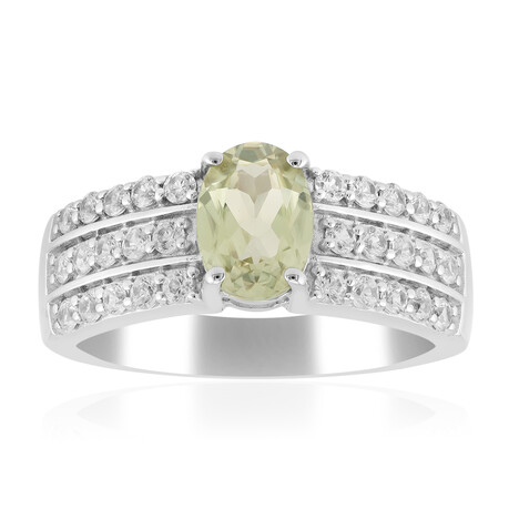Bague en argent et Diaspore à couleur changeante