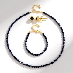 Parure in argento con Zaffiro Blu