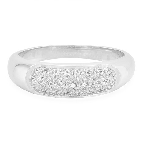 Weißer Saphir-Silberring