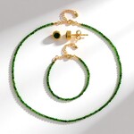 Parure in argento con Diopside Russo
