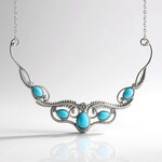Collana in argento con Turchese Sleeping Beauty (Faszination Türkis)