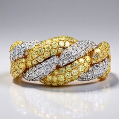 Anello in oro con Diamante Giallo SI2