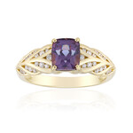 Anillo en oro con Granate de color cambiante de Madagascar (de Melo)