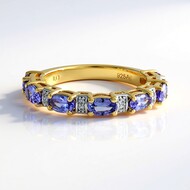 Anillo en plata con Tanzanita