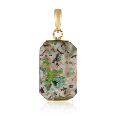 Zilveren hanger met een Venus chalcedoon (Bali Barong)