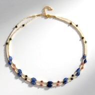 Collana in argento con Cianite del Nepal (Riya)