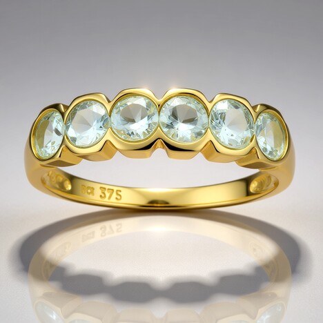 Anello in oro con Tormalina Paraíba (CUSTODANA)