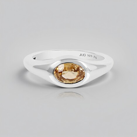 Anello in argento con Zircone Canarino
