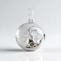 Ciondolo in argento con Diamante Champagne I2 (de Melo Essence)