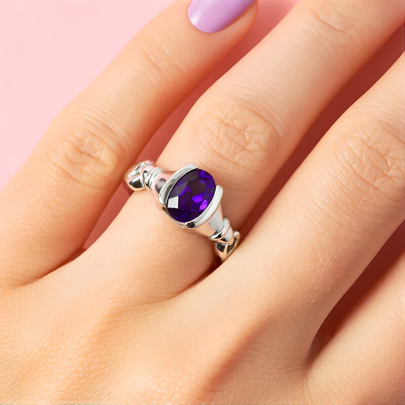 Anello in argento con Ametista (Remy Rotenier)