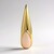 Ciondolo placcato in oro con Quarzo Rosa (MONOSONO COLLECTION)