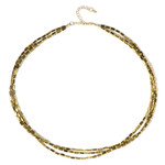 Collar en plata con Hematita dorada (Riya)