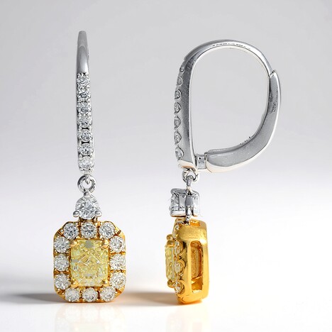 Orecchini in oro con Diamante Giallo SI2 (CIRARI)