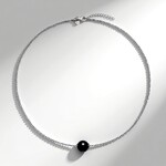 Collana in argento con Onice Nero (MONOSONO COLLECTION)