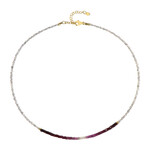 Edelstein-Silberhalskette