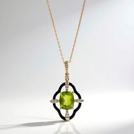 Collar en oro con Peridoto de Dashihe (CIRARI)