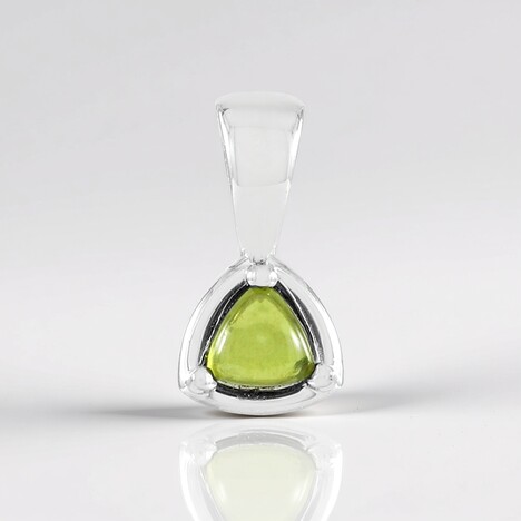 Ciondolo in argento con Vesuvianite